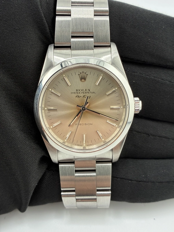 Rolex Air-King Silver Dial on Oyster Bracelet Ref. 14000 1991 view 2