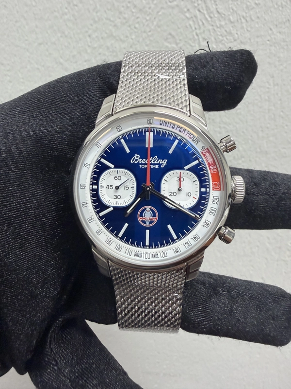 Breitling Top Time Blue Dial on Mesh Steel Ref. AB01763A1C1A1 Card view 2