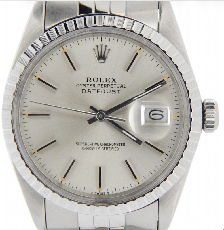 Rolex Datejust Silver Stick Dial on Jubilee Ref. 1603 1975