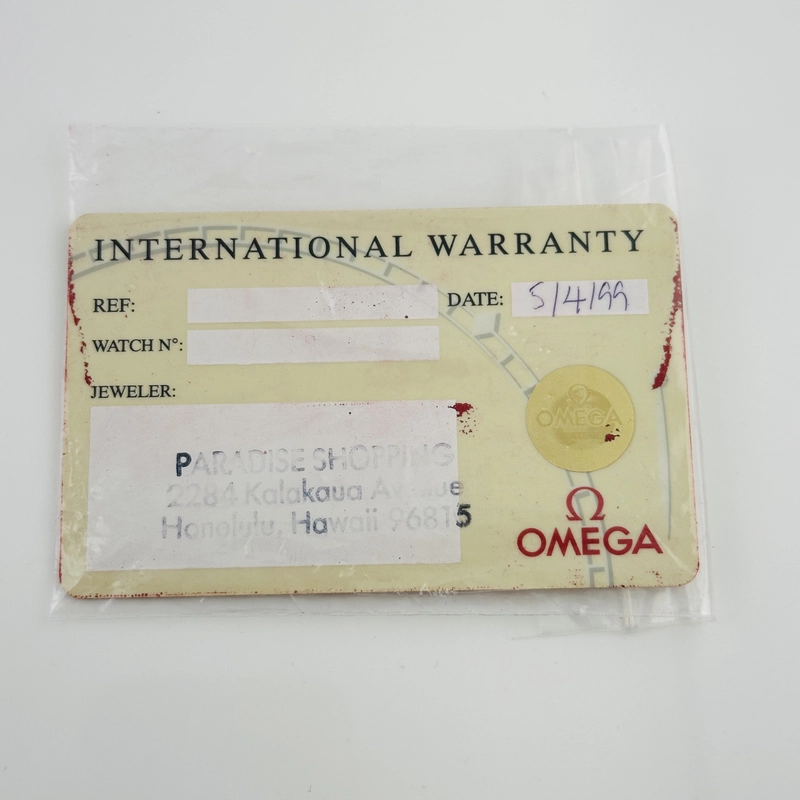 Omega Speedmaster Black Dial on Stainless Steel Bracelet Ref. 3510.50.00 Card 1999 view 2