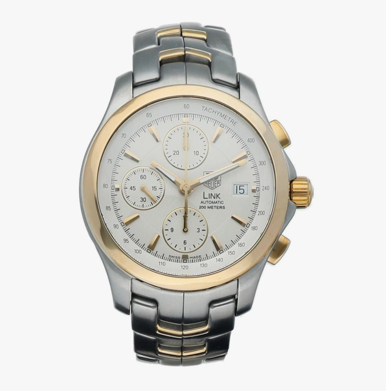 Tag Heuer Link Ivory / Gold Stick Dial on 2 Tone Bracelet Ref. CJF2150