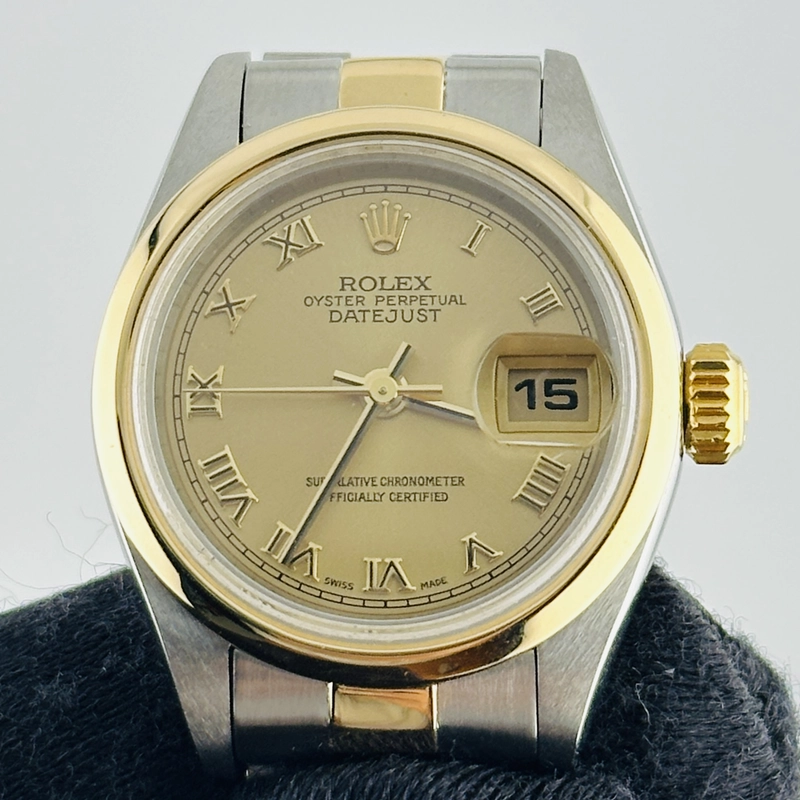 Rolex Datejust Am Champagne Roman Dial on Oyster Bracelet Ref. 69163 1996 view 2