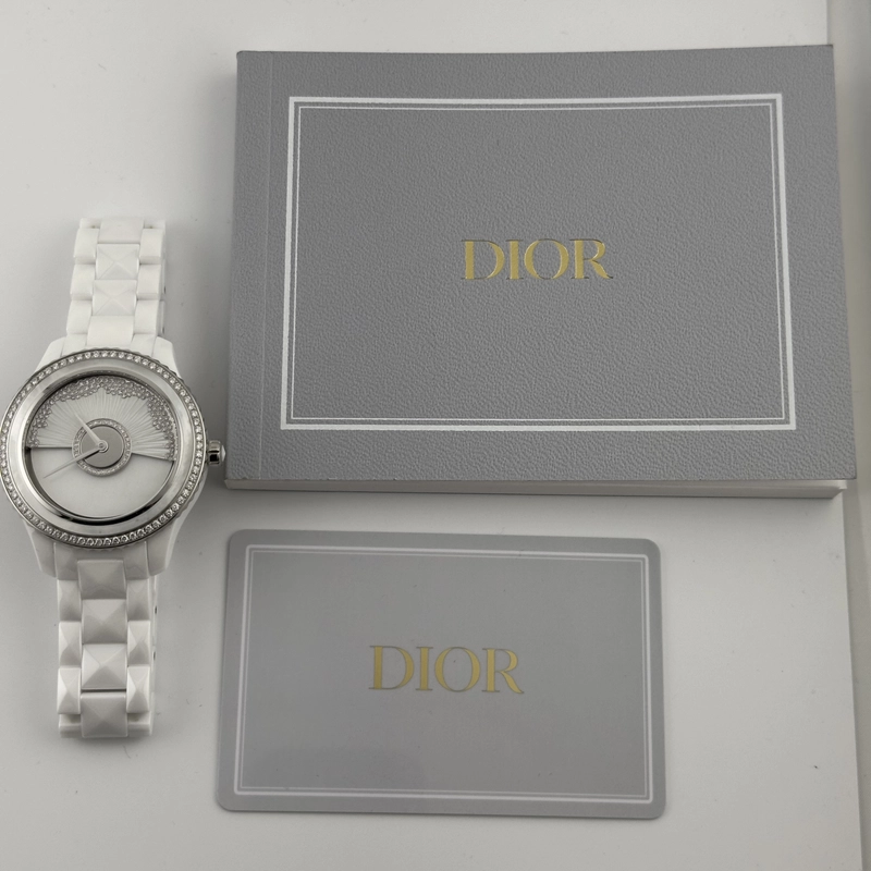 Christian Dior VIII Grand Bal Og White Ceramic Diamond Dial on Ceramic Ref. CD124BE4 Papers view 5