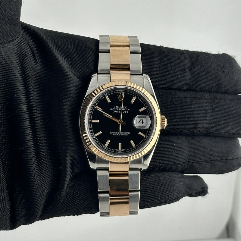 Rolex Datejust Black Stick Dial on Oyster Ref. 116231 2009 view 2
