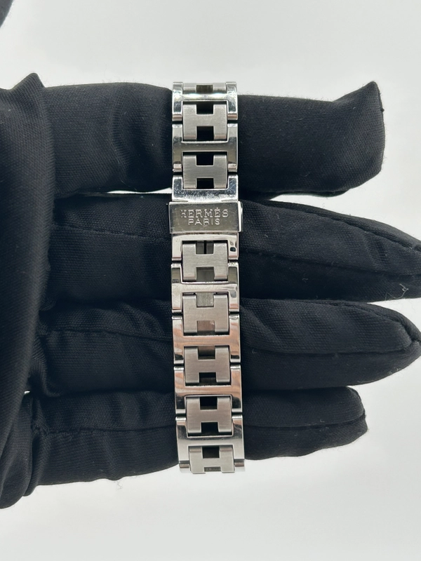 Hermes Clipper Blue Arabic Numerals Dial on Stainless Steel Bracelet Ref. CL4.210 view 4