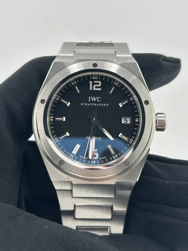 Iwc Ingenieur Automatic Black Dial on Stainless Steel Bracelet Ref. IW322701 with Box view 3