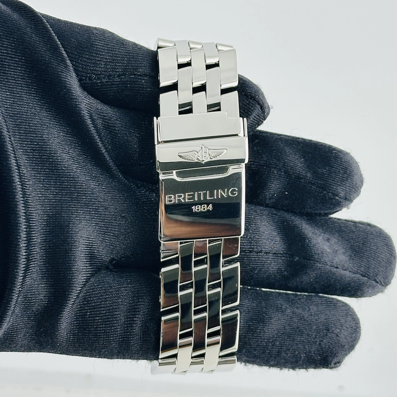 Breitling Chronomat Evolution Grey Dial on Stainless Steel Bracelet Ref. A13356 / A156M12PA Papers 2009 view 4