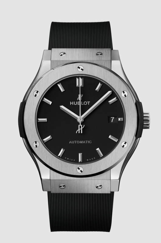 Hublot Classic Fusion Black Dial on Rubber Strap Ref. 582.NX.1170.RX.1704 Card Open Date
