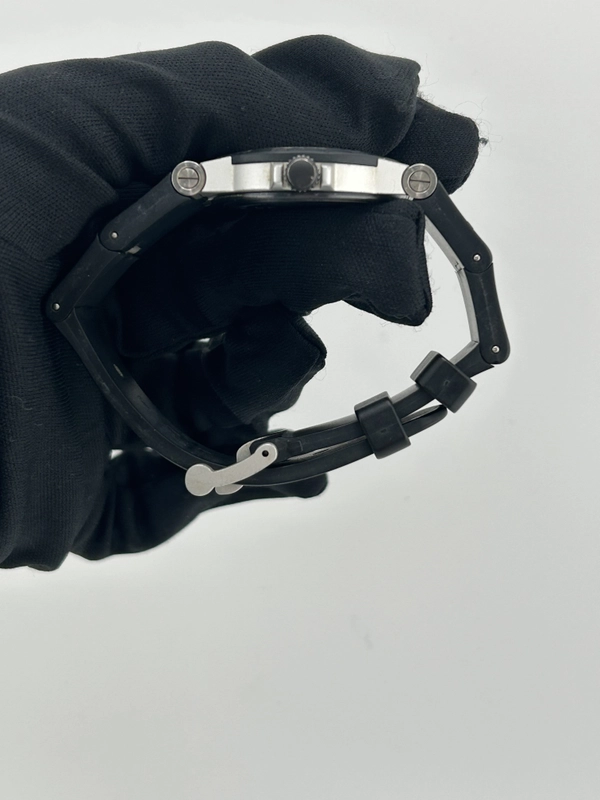 Bvlgari Aluminum Diagono Silver Dial on Black Rubber Strap Ref. AL32TA Papers 2003 view 6