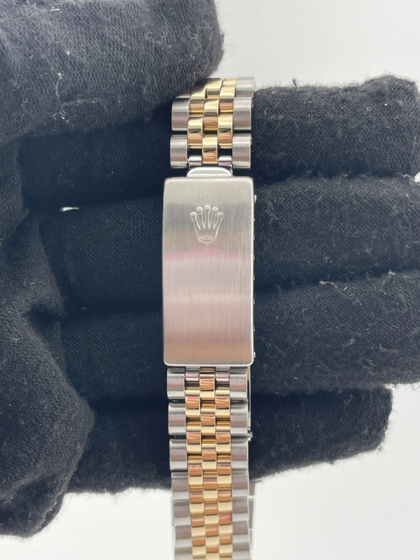 Rolex Datejust Champagne Stick Dial on Jubilee Ref. 68273 Papers Open Date view 4