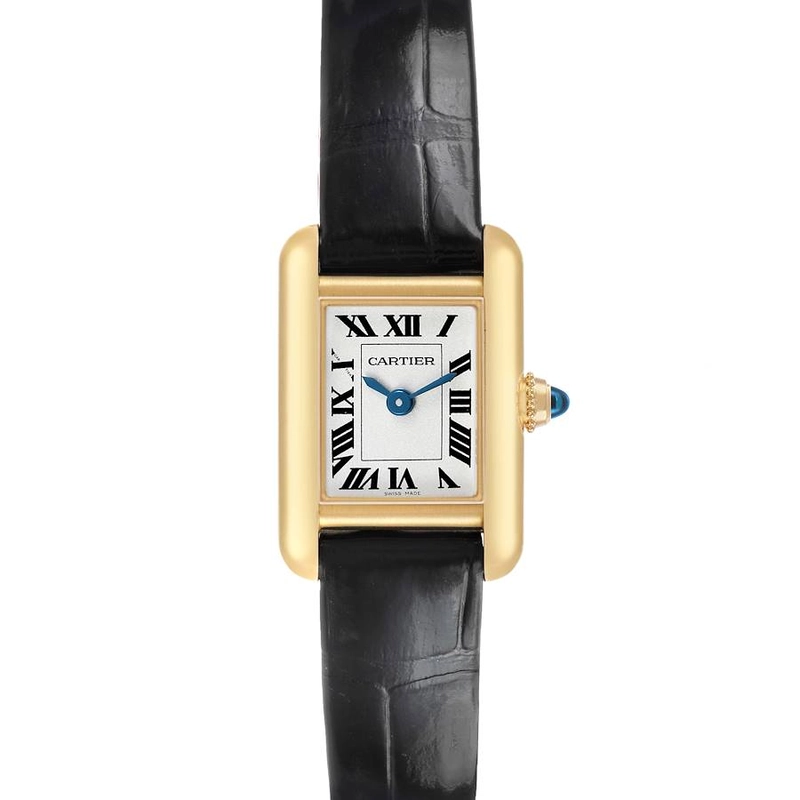 Cartier Tank Louis Mini Silver Roman Numerals Dial on Leather Band Ref. 4567 / WGTA0352 Complete 2025