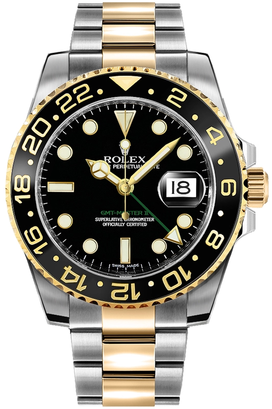 Rolex GMT-Master II Black Dial on Oyster Bracelet Ref. 116713 Card 2010