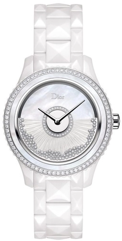 Christian Dior VIII Grand Bal Og White Ceramic Diamond Dial on Ceramic Ref. CD124BE4 Papers