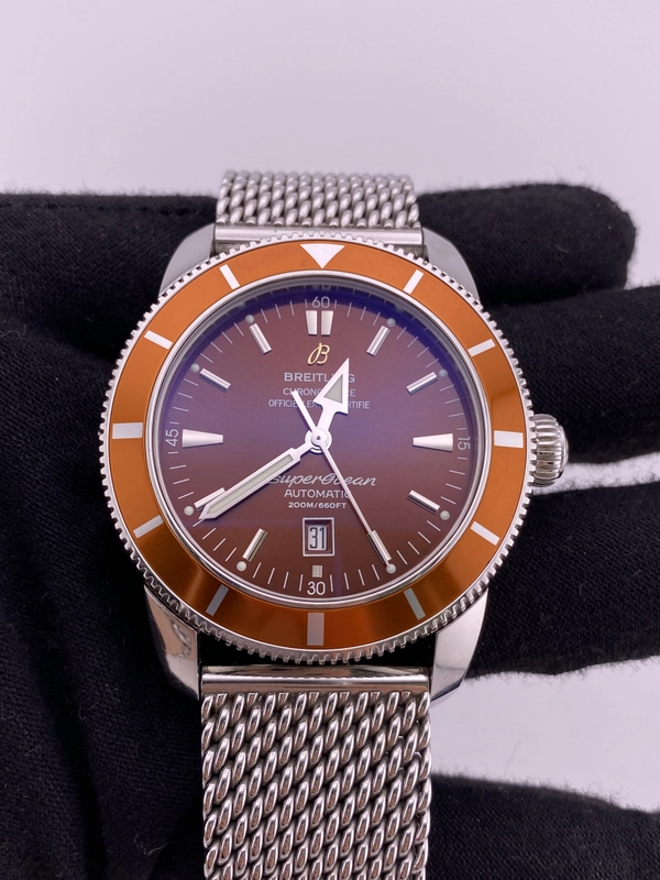 Breitling Superocean Automatic Orange Dial on Stainless Steel Bracelet Ref. A17320/A172Q420CA Complete 2013 view 2