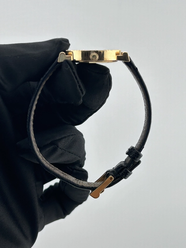 Tiffany & Co. Atlas Gold Dial on Black Leather Strap Ref. L0630 view 5