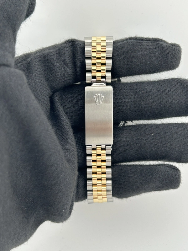 Rolex Datejust Champagne Stick Dial on D Link Jubilee Bracelet Ref. 6827 1984 view 4