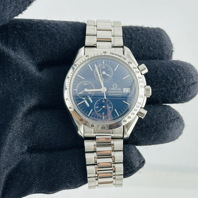 Omega Speedmaster Date Blue Dial on Stainless Steel Bracelet Ref. 3511.80.00 view 3
