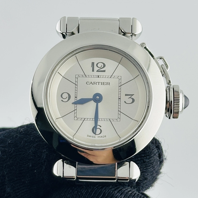 Cartier Miss Pasha Silver Arabic Dial on Stainless Steel Bracelet Ref. 2973 / W314000 view 3