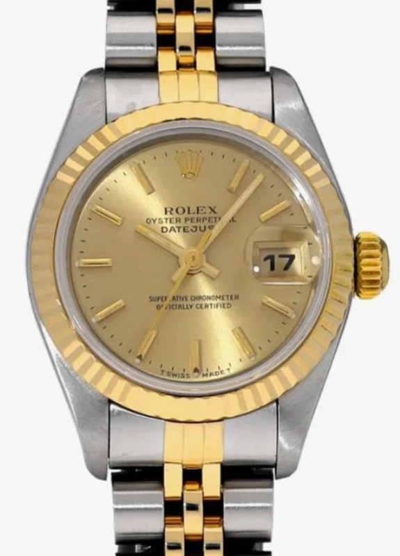 Rolex Datejust Lady Champagne Stick Dial on Jubilee Ref. 69173 1985