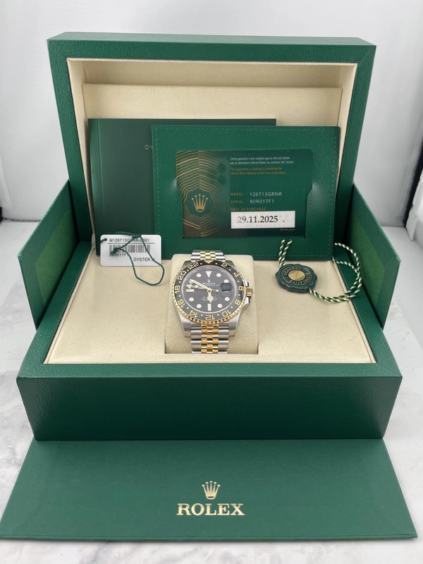 Rolex GMT-Master II “Bumblebee”, “Zombie” Black Dial on Jubilee Ref. 126713GRNR Complete 2025 view 7