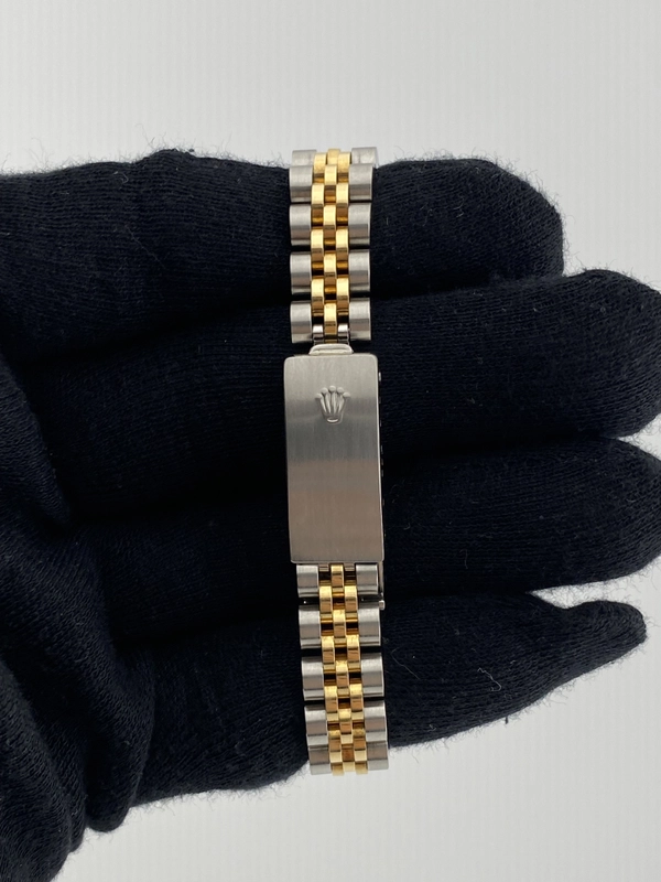 Rolex Datejust Lady Champagne Linen Stick Dial on Jubilee Ref. 69173 view 4