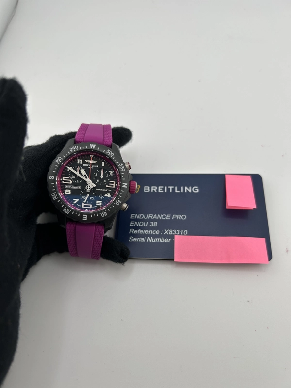 Breitling Endurance Pro Black Dial on Rubber Strap Ref. X83310F61B1S1 Complete 2026 view 7
