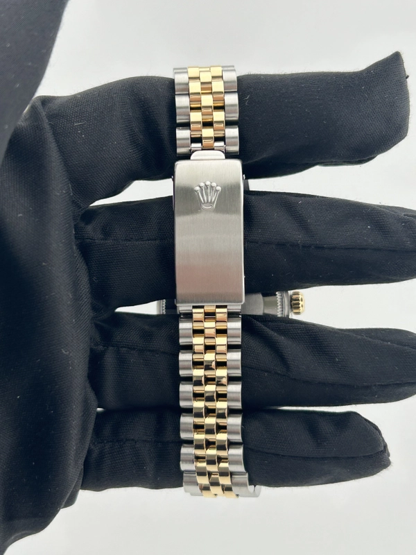 Rolex Datejust Champagne Diamond Dial on 2 Tone Jubilee D Link Bracelet Ref. 68273G 1988 view 4