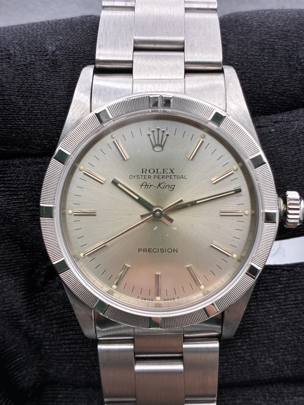 Rolex Air-King Silver Stick Dial on Oyster Ref. 14010