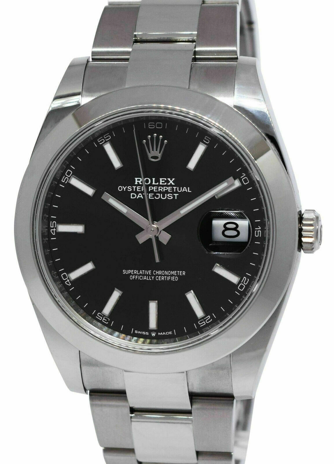 Rolex Datejust 126300 Complete Oyster Stainless Steel Black Stick 41mm — image 1