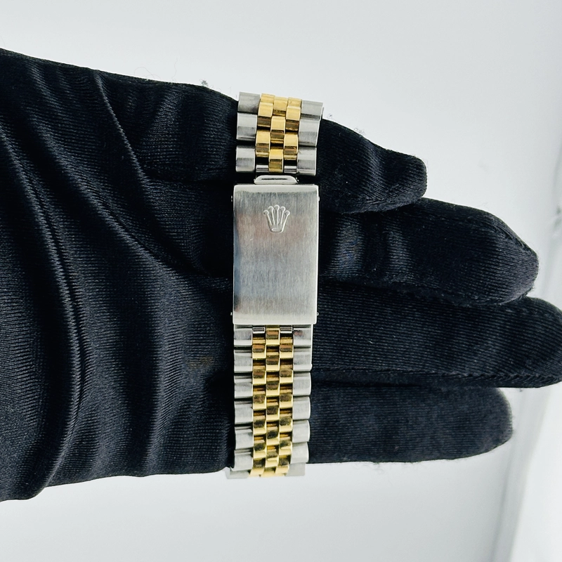 Rolex Datejust Champagne Stick Dial on D Link Jubilee Bracelet Ref. 16233 1990 view 3