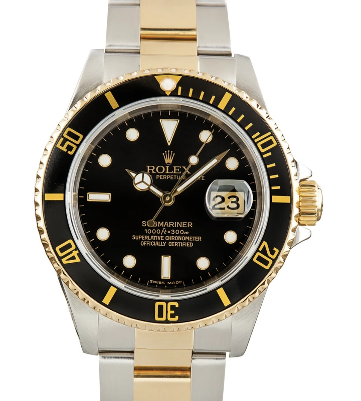 Rolex Submariner Black Dial on Oyster Bracelet Ref. M16613LN Papers 1989