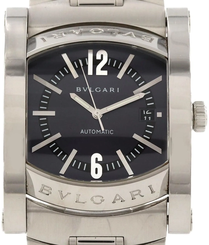 Bvlgari Assioma Black Dial on Stainless Steel Bracelet Ref. AA48S/AA48C14SSD Complete 2006