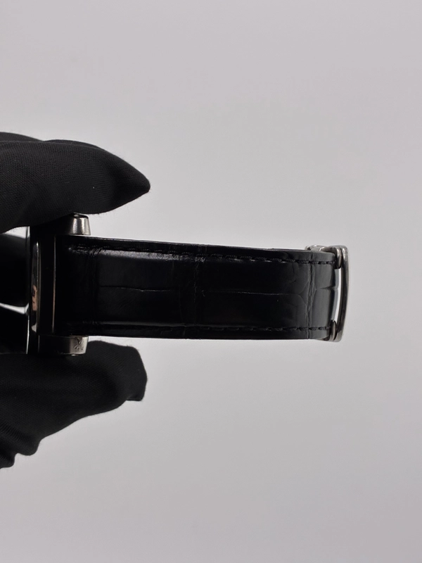 Cartier Calibre De Cartier Silver Dial on Black Leather Strap Ref. WSCA0003 view 5