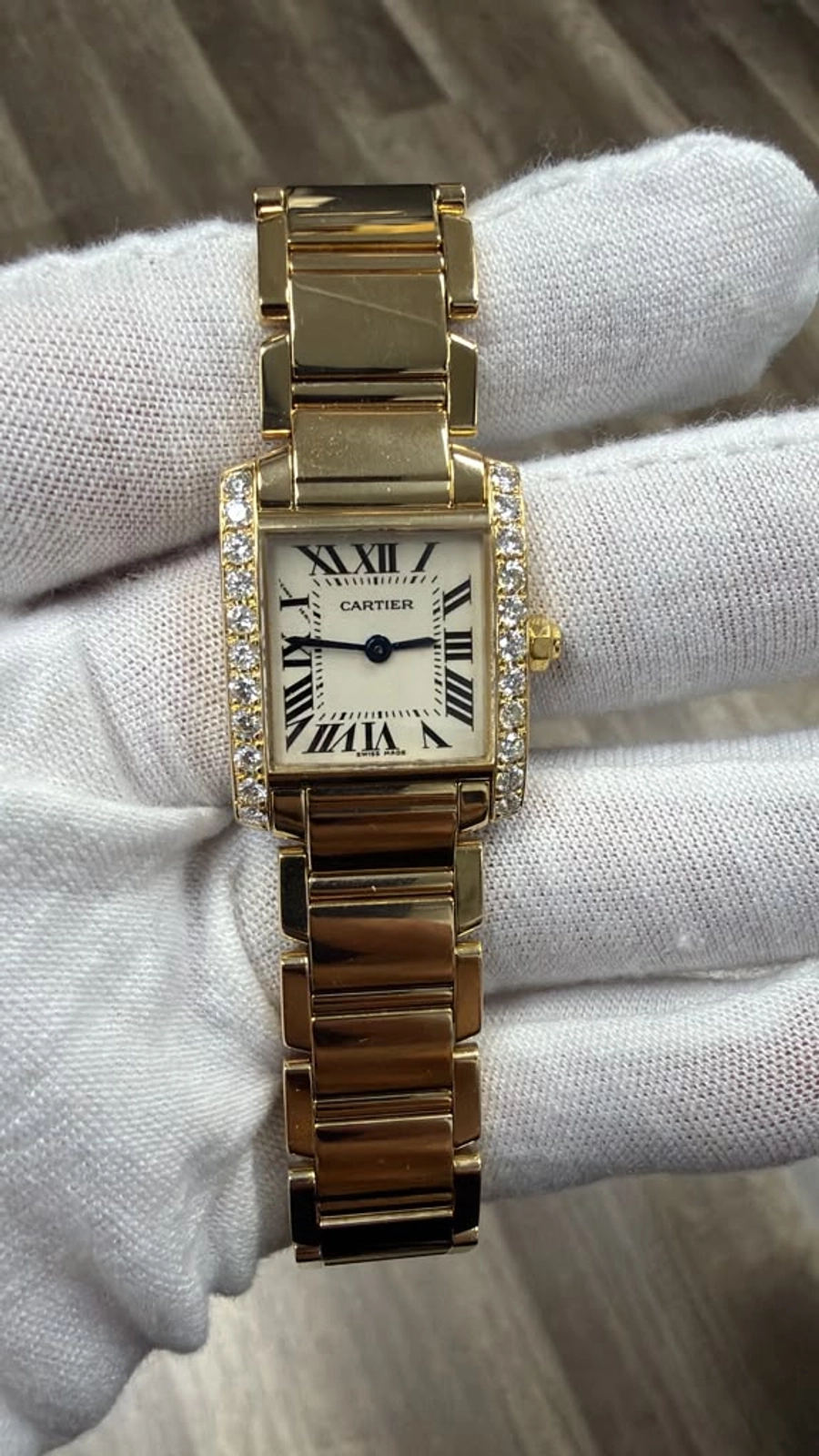 Cartier Tank Fracaise W50002N2 Yellow Gold Yellow Gold White Quartz 20mm — image 1