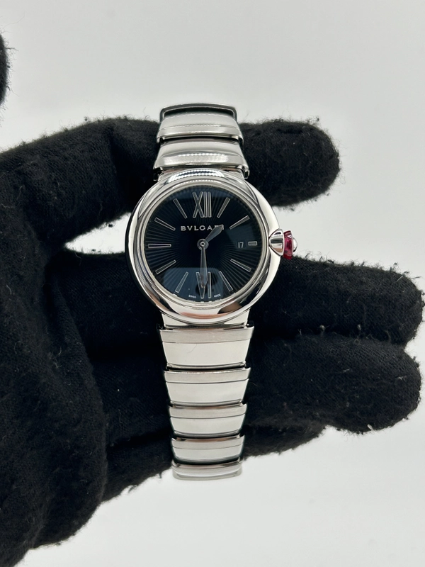 Bvlgari Lucea Black Dial on Stainless Steel Bracelet Ref. LU28S/LU28BSSD Complete 2017 view 2