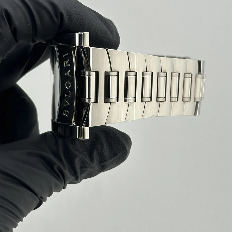 Bvlgari Assioma Black Dial on Stainless Steel Bracelet Ref. AA48S/AA48C14SSD Complete 2006 view 5