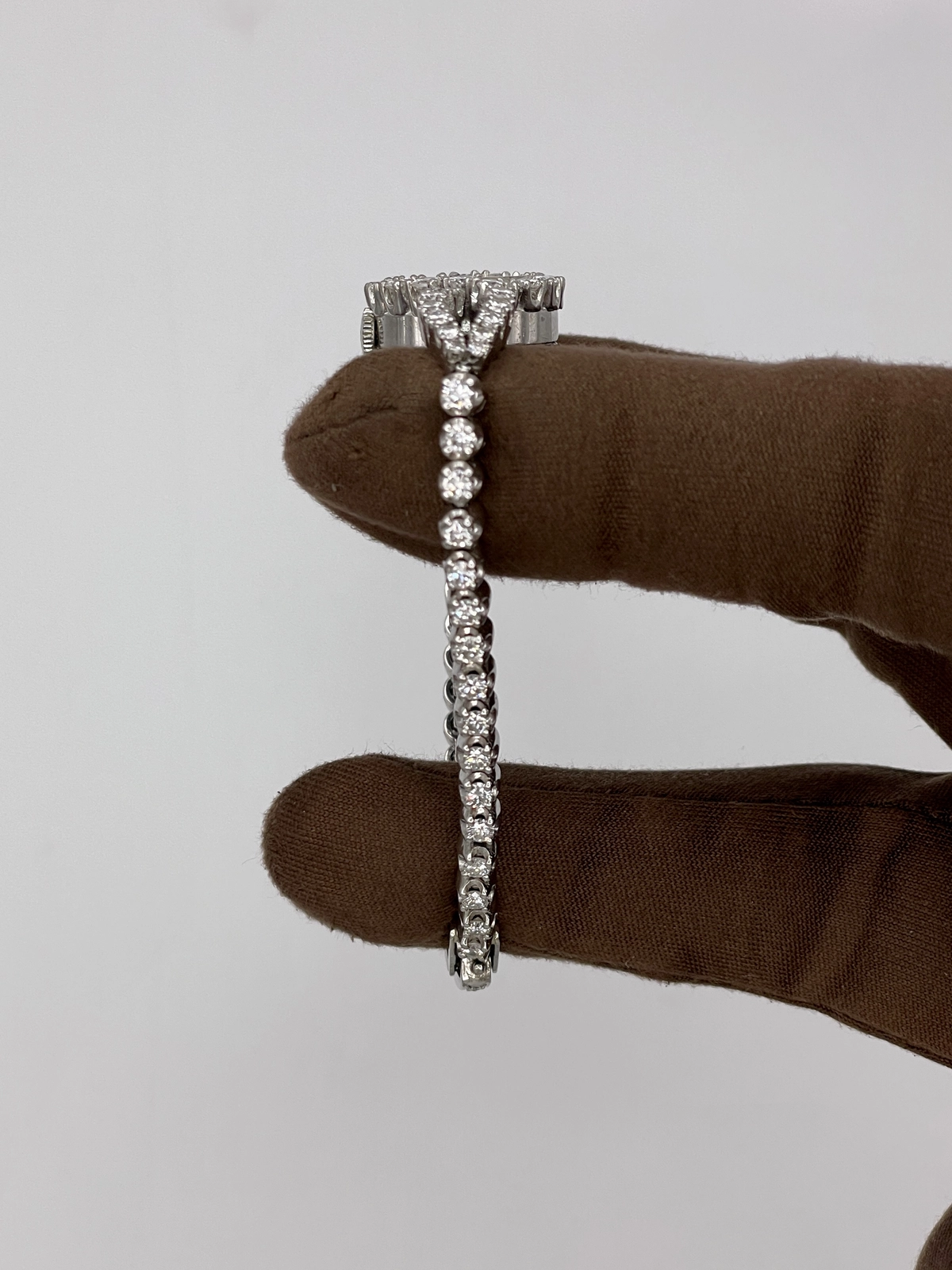 1962 Patek Philippe Ladies Diamond Platinum Bracelet Watch 12mm Platinum 3289/12 — image 6