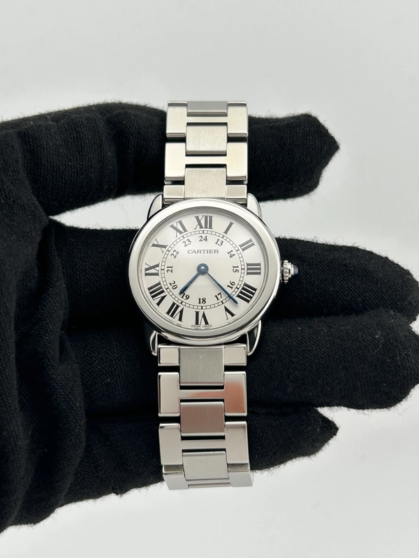 Cartier Ronde Solo Silver Dial on Stainless Steel Bracelet Ref. W6701004 Papers 2013 view 2