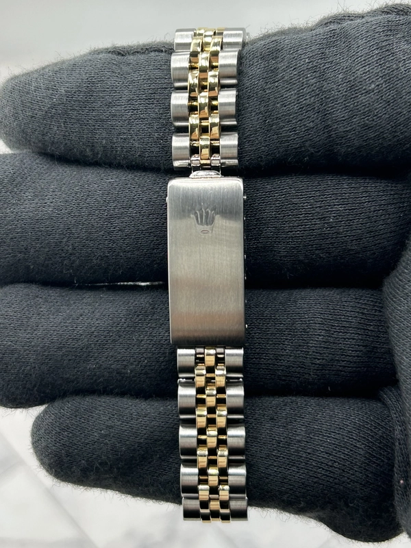 Rolex Datejust Lady Champagne Stick Dial on D Link Jubilee Ref. 69173 view 4