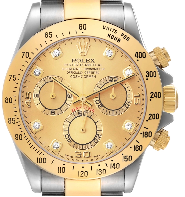 Rolex Daytona Champagne Diamond Dial on Oyster Ref. 116523 Card 2014