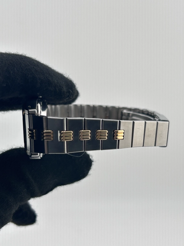 Cartier Santos Galbée White Dial on 2 Tone Yellow Gold / Stainless Steel Bracelet Ref. W20057C4 view 5
