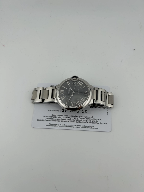 Cartier Ballon Bleu de Cartier Gray Roman Numerals Dial on Stainless Steel Bracelet Ref. WSBB0060 Card 2023 view 7