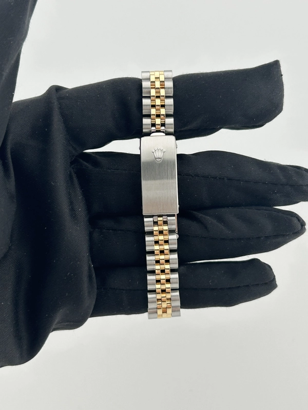 Rolex Datejust Gold Stick Dial on 2 Tone D Link Jubilee Bracelet Ref. 79173 1999 view 4