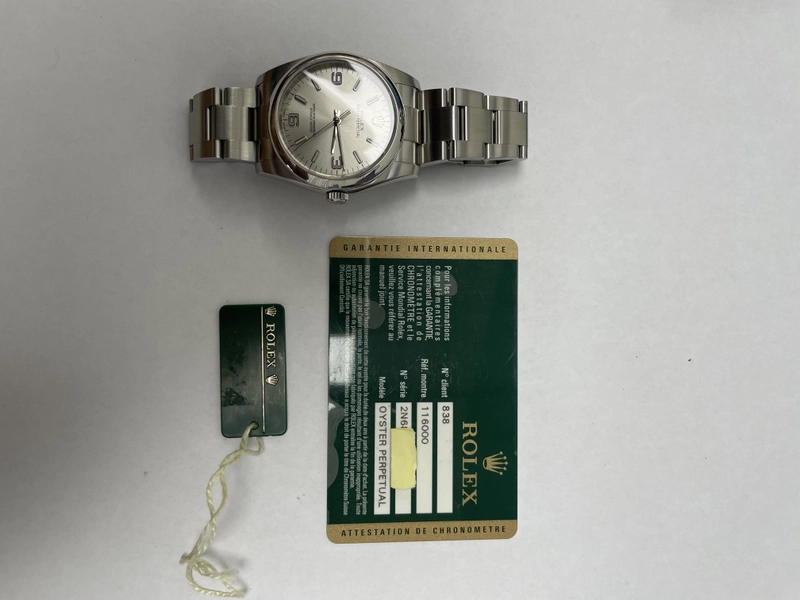 Rolex Oyster Perpetual Silver Dial on Oyster Ref. 116000 Card 2015 view 5