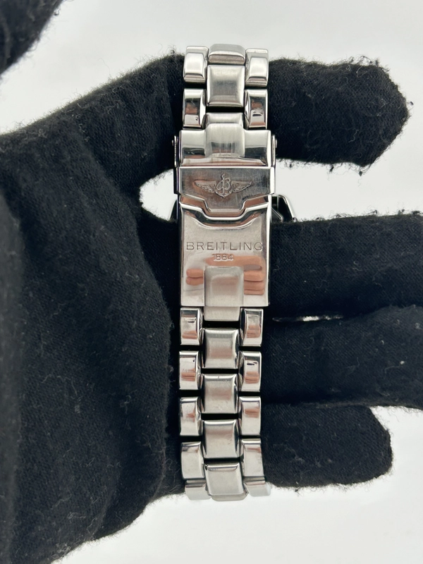 Breitling Colt Chronograph Blue Dial on Stainless Steel Bracelet Ref. A13035/A133C90PFA Complete 1998 view 4