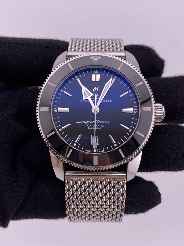 Breitling Superocean Heritage II B20 Black Dial on Stainless Steel Bracelet Ref. AB2020/AB2020121B1A1 Complete 2019 view 2
