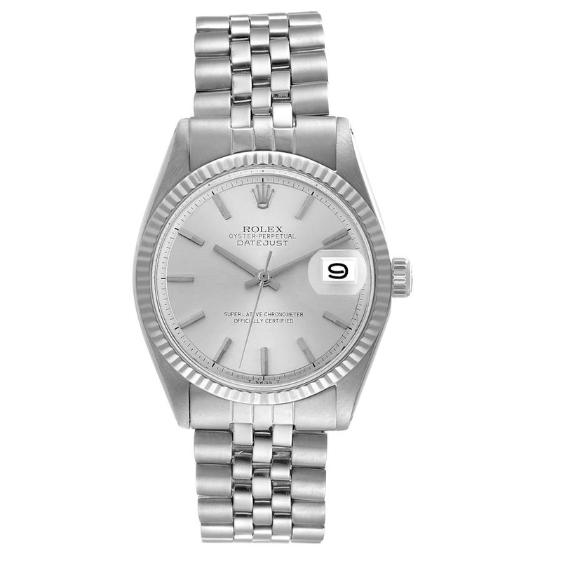 Rolex Datejust Silver Stick Dial on Jubilee Ref. 1601/4 Papers 1977