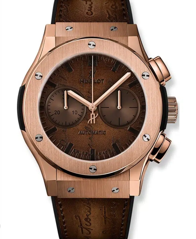 Hublot Berluti Special Edition Brown Leather Dial on Leather Ref. 521.OX.0500.VR.BER17 Card