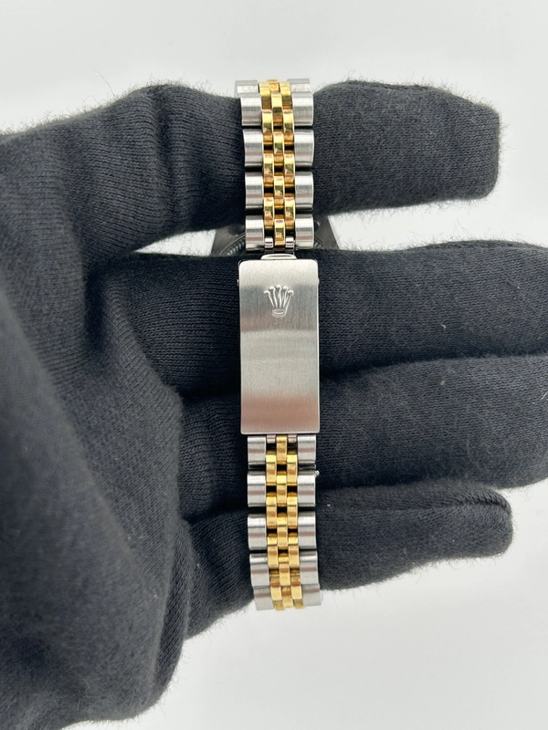 Rolex Datejust Lady Champagne Stick Dial on 2 Tone D Link Jubilee Ref. 69173 1986 view 4