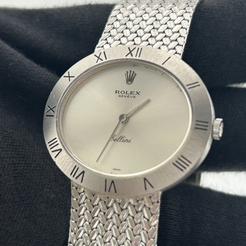Rolex Cellini Silver Dial on Mesh Ref. 3836/9 1972 view 2